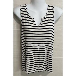Green Envelope Navy White Soft Cozy Tank Top M, Casual Summer Lounge Travel